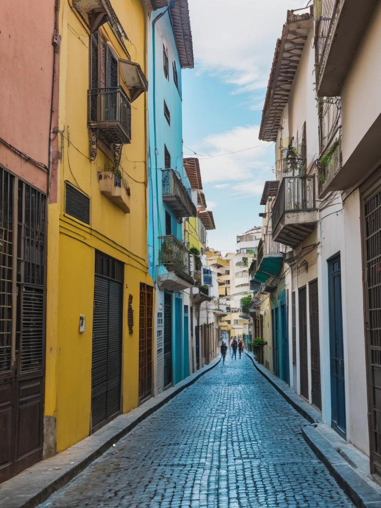 View of a street in the city of Sao Paulo in Brazil. 8K, vibrant colors