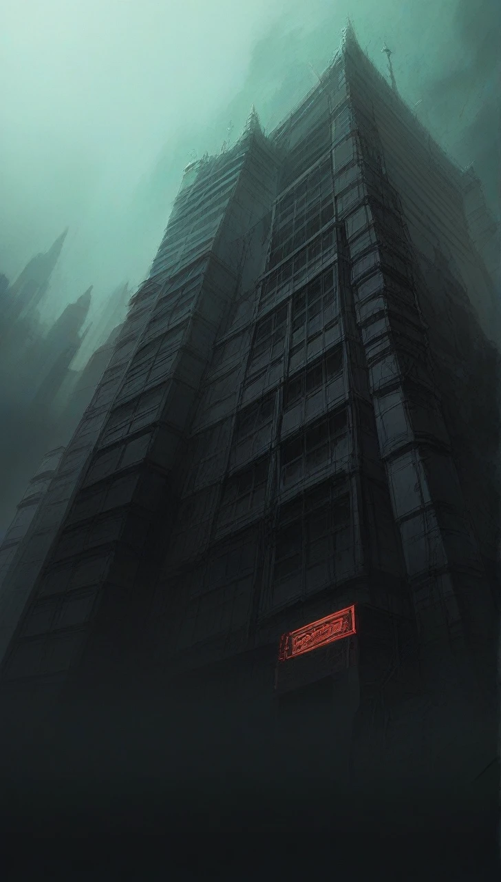 a golden temple Amritsar foggy sky, (neotokyo), dark gurdwara, still from the movie bladerunner, dystopian atmosphere, cyberpunk building, akira movie style, neo brutalism, neotokyo source, brutalist dark fantasy, blade runner concept art, dystopian brutalist atmosphere, cyberpunk horror style, dystopian art, dystopian mood, bladerunner apartment
