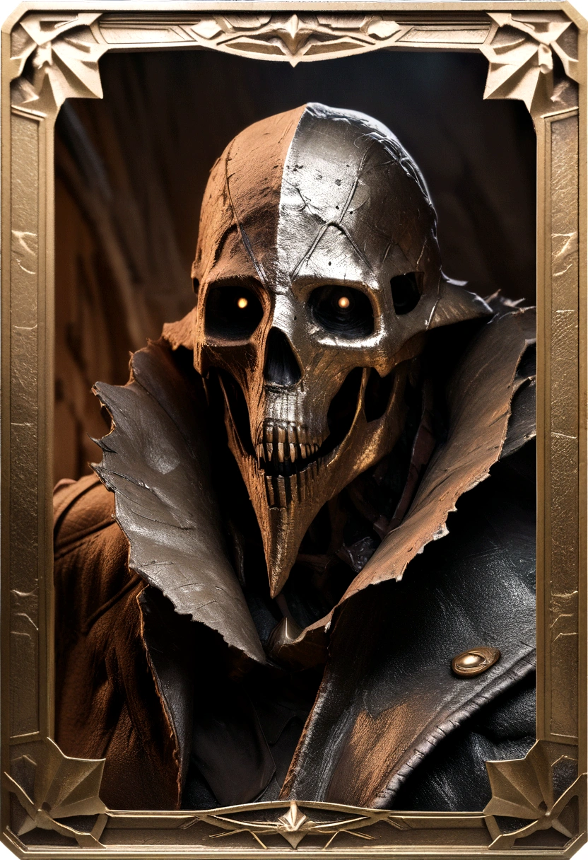 art card art trading card design gold and brown, symbolic, outer border frame design, empty frame, photo-realistic, octane render, unreal engine, ultra-realistic