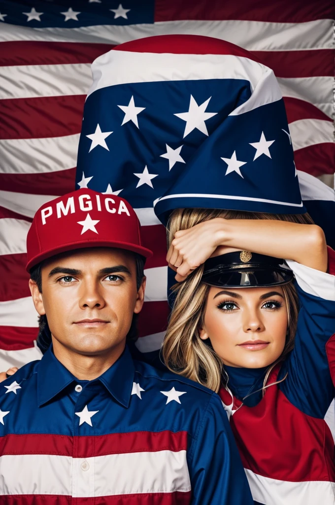 Make America&#39;s Uncle Sam Drunk Drinking Beer 