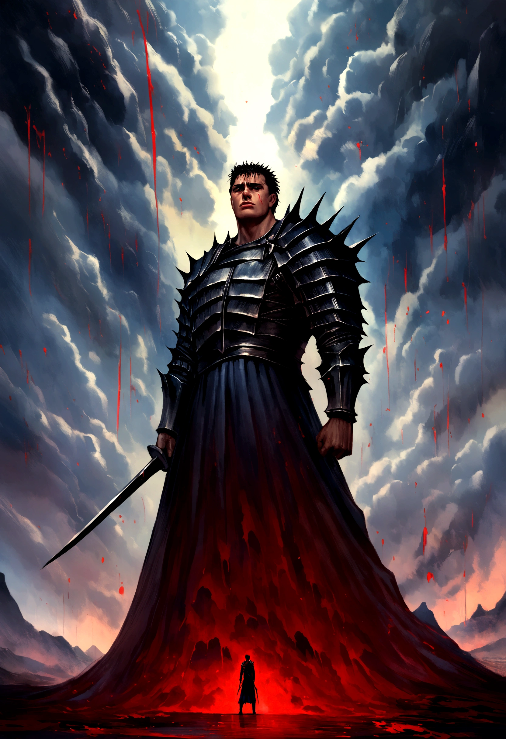 guts berserk, 2d, look at blood rain
