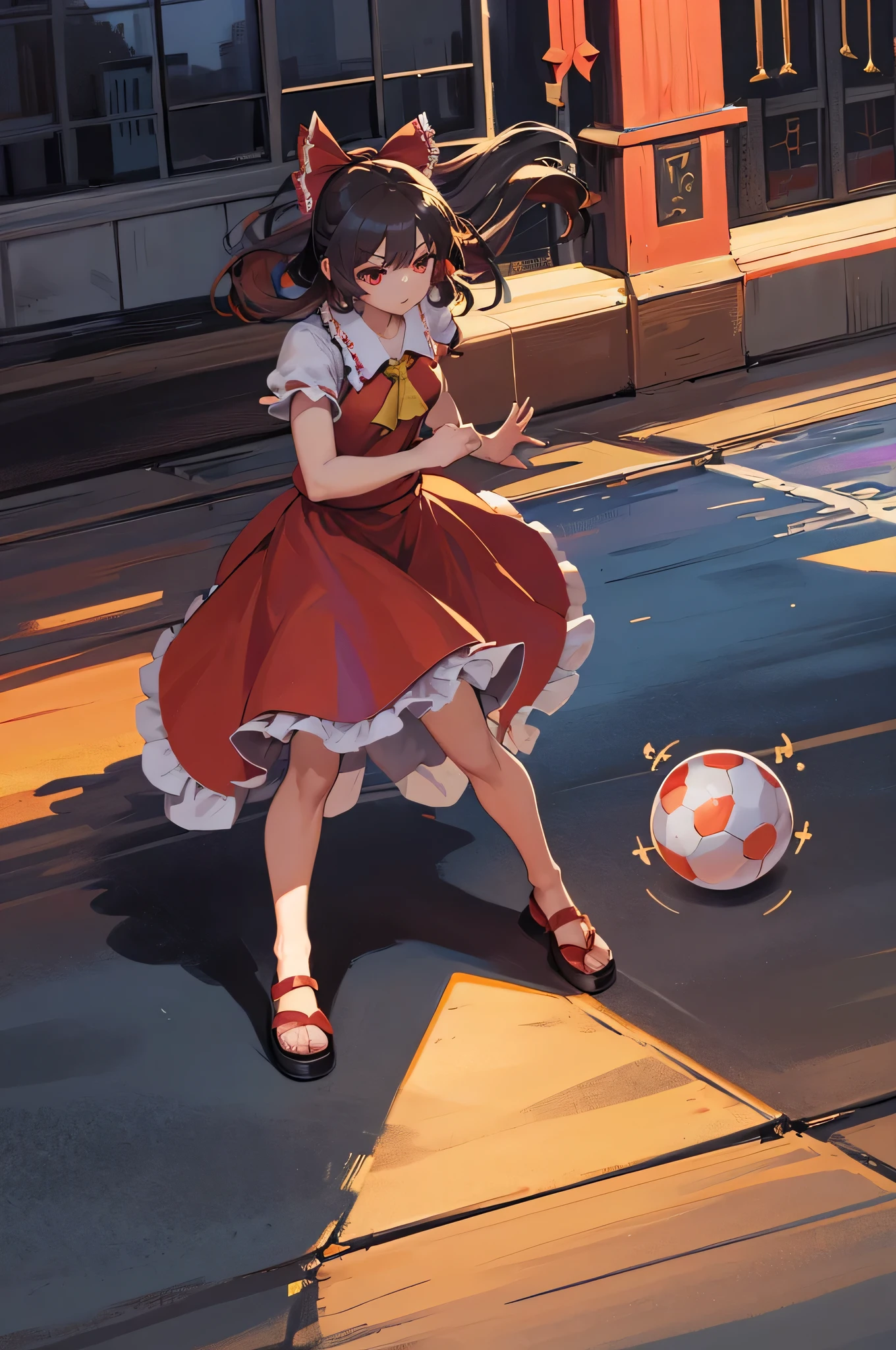 solo 1 girl view, TouHou project, una puta caliente, An adventure the Reimu, which due to a curse has been transformed into Kedama, a little ball of hair, having to fight waves of enemies from an isometric perspective with both ranged attacks and hand-to-hand combat, being able to turn into different monsters.,(all realistic intricate details)