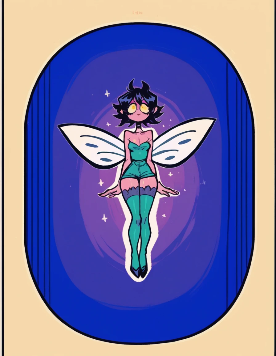 Red Fairy,red stocking ,long black hair