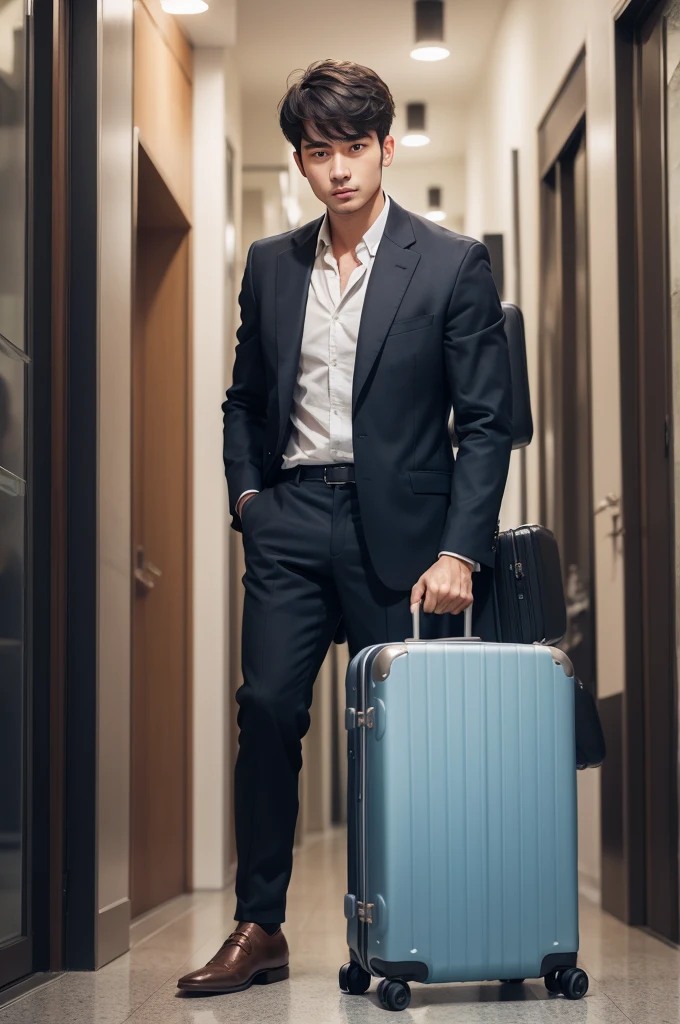 Man with a full suitcase