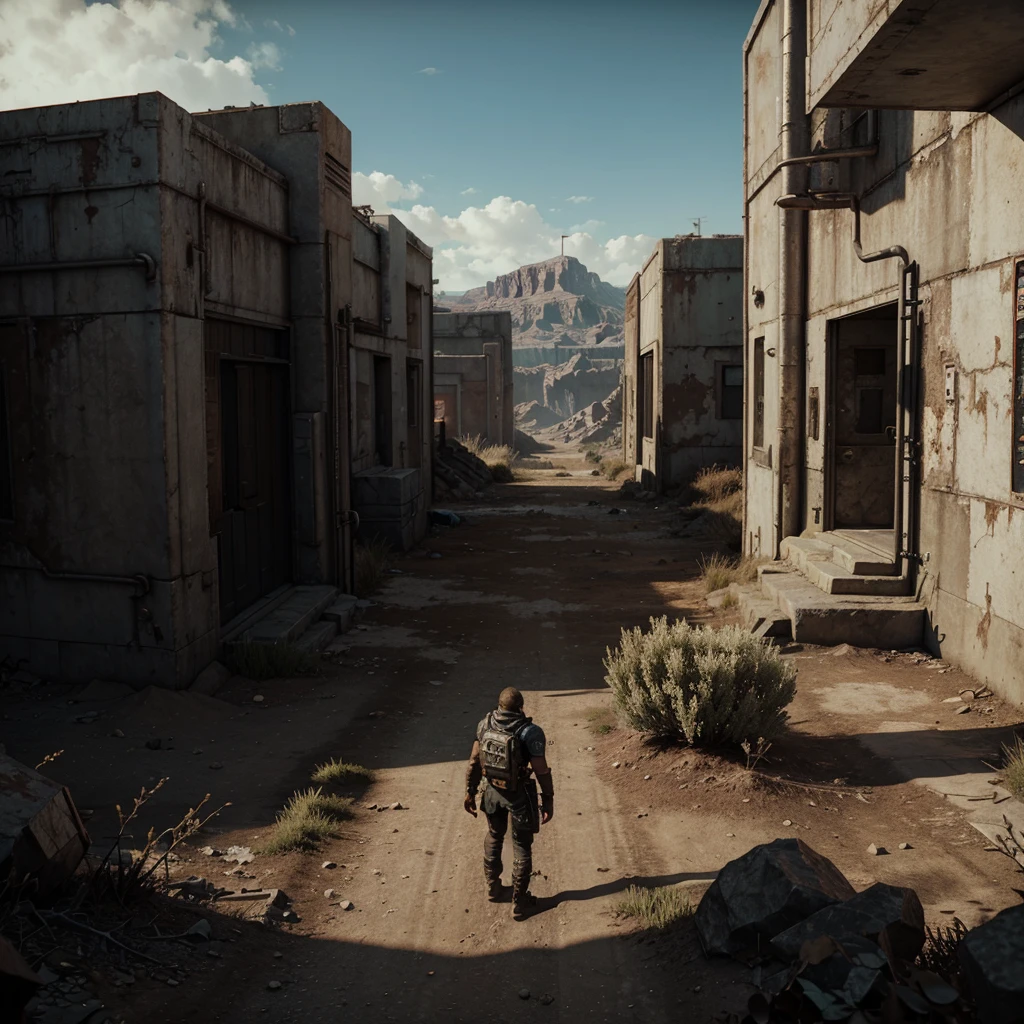 a desolated and whipped landscape from the videogame Doom 2016 