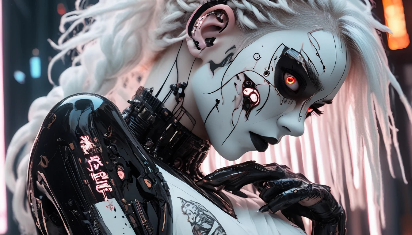 "An enticing and intimate encounter between seductive androids, exploring the realms of passion and desire." Robot sex