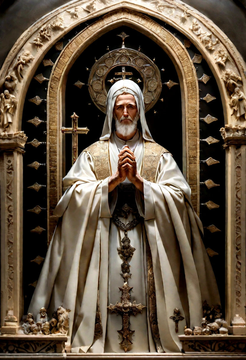 The apostle Paul looked at the screen, Long clothes, religion, Ultra photo realsisim uma noite linda com anjos de deus