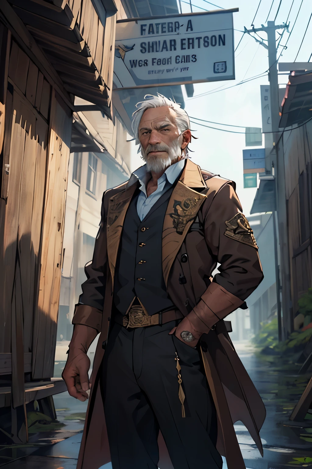 ((best qualityer)), ((work of art)), (detailded), 1 OLD MAN, magician, few scars, RPG, facing the front