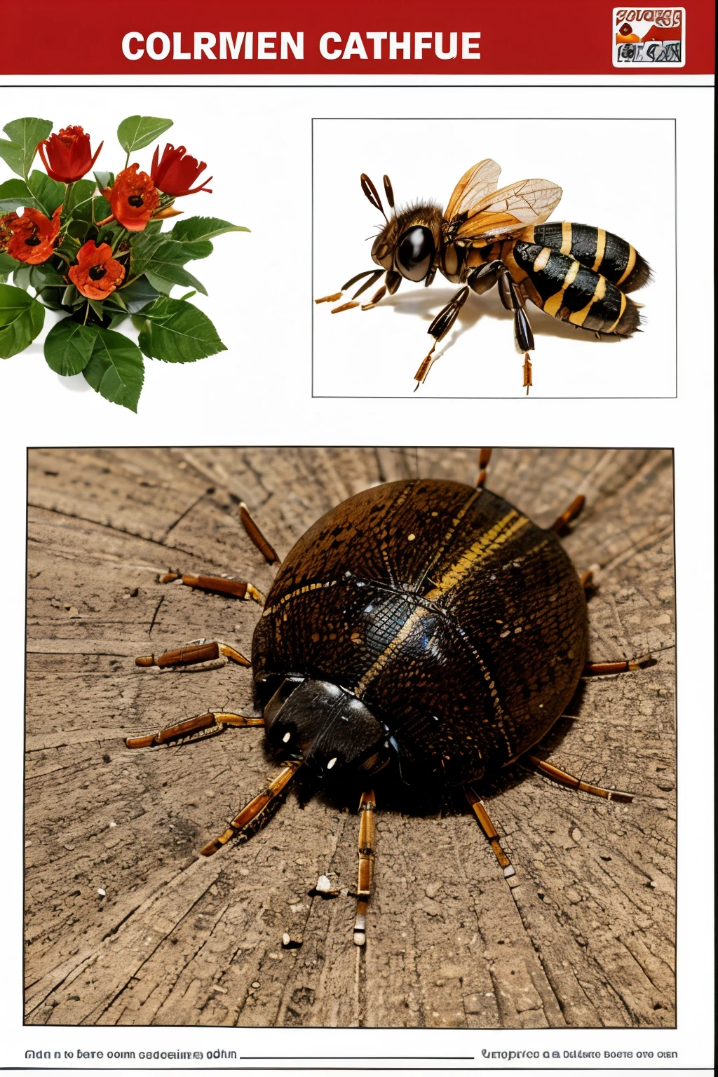 coloring image for children of crawling insects