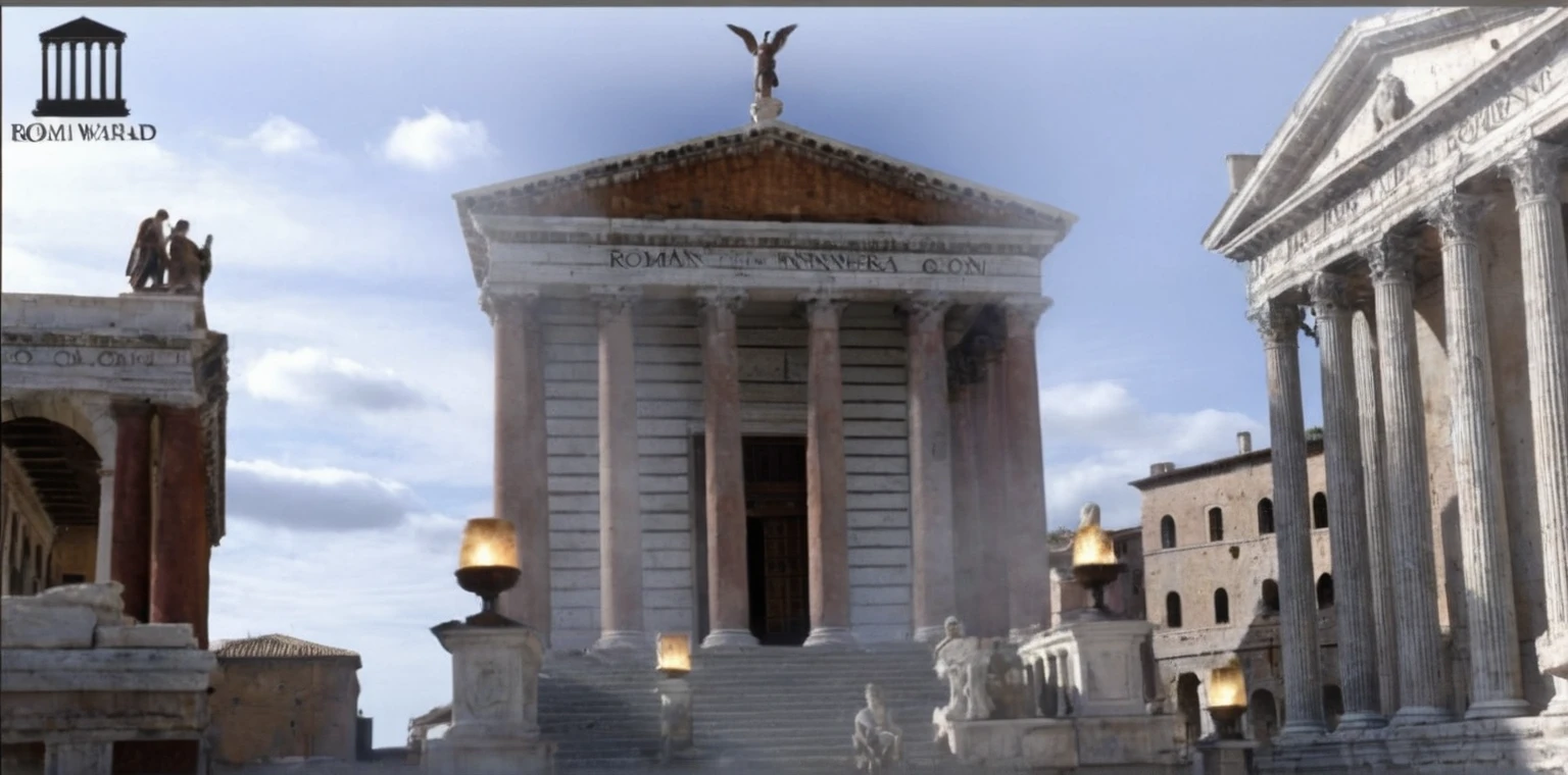 arafed structure with columns in a city with a sky background, roman columns, roman architecture, roman pillars, roman monuments, ancient rome, rome backdrop, eternal city, greek-esque columns and ruins, by Tom Wänerstrand, old roman style, columns, marble columns in background, ( ( ruins of ancient rome ) ), ruins, rome, giant columns