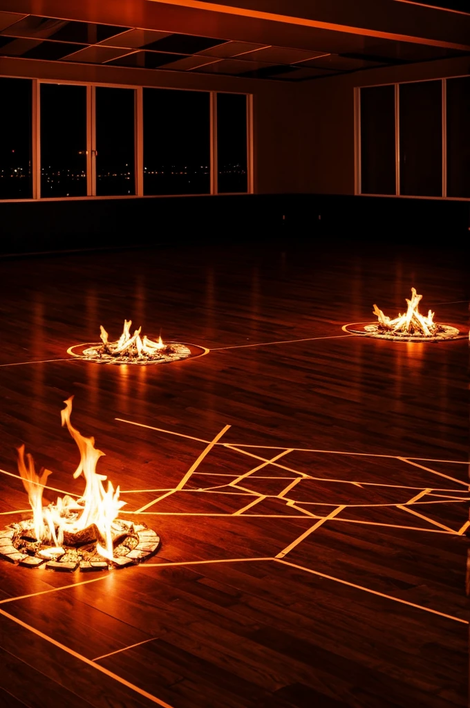 Dance floor,with with fire create