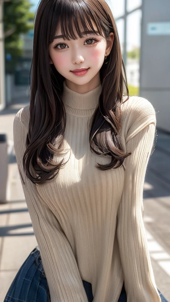 looking at viewer,high school girl,leaning forward,(random cute clothes),(random Lively pose),(Thin type),(large breasts),(random hairstyle),(Highest image quality, (8K), Ultra-realistic, Best Quality, High quality, High Definition, high quality texture, high detailing, Beautiful detailed, fine detailed, extremely details CG, Detailed texture, realistic representation of face, masterpiece, presence)