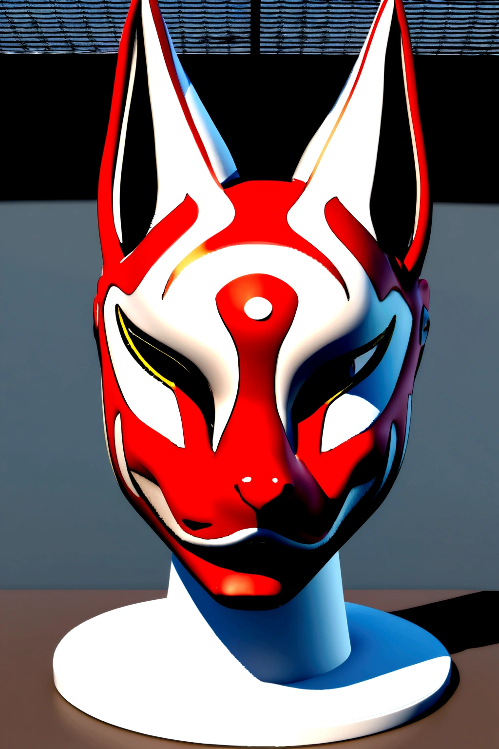 3d kitsune mask