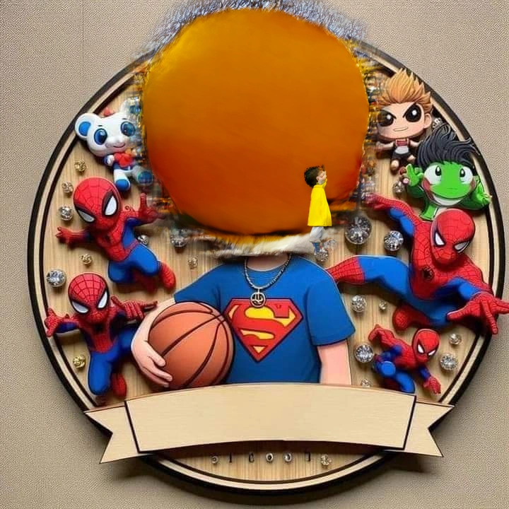 there is a photo of a boy with a basketball and many other toys, cartoon artwork style, hand painted cartoon artwork style, in cartoon style, cute detailed art, highly detailed 8K ❤🔥 🔥 💀 🤖 🚀, 3d cartoon, anime 3 d art, cartoon artworkstyle, cartoon artwork, super detailed detail, Cute cartoon style, high quality fanart, Treatment, Treatment com cabelo curto, 