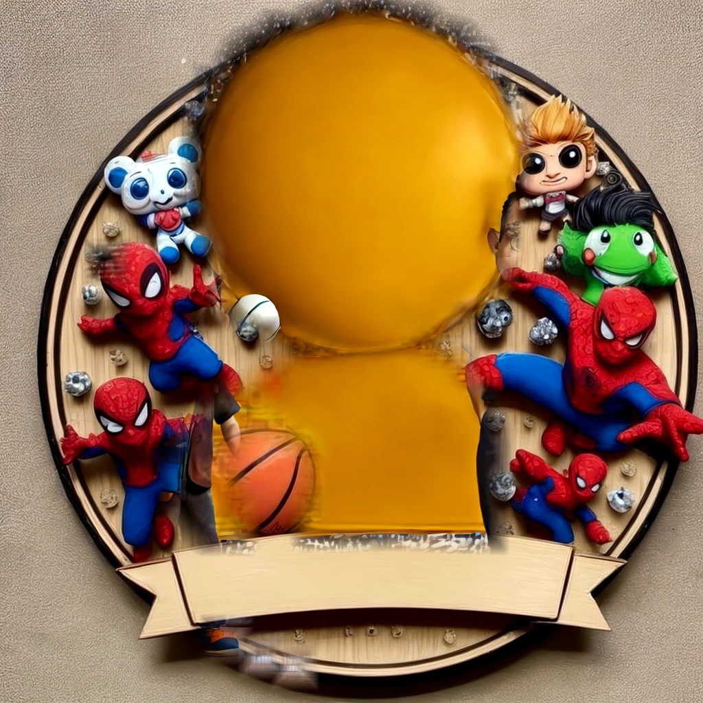 there is a photo of Ravi with a basketball and many other toys, shorth hair, light hair, cartoon artwork style, hand painted cartoon artwork style, in cartoon style, cute detailed art, highly detailed 8K ❤🔥 🔥 💀 🤖 🚀, 3d cartoon, anime 3 d art, cartoon artworkstyle, cartoon artwork, super detailed detail, Cute cartoon style, high quality fanart