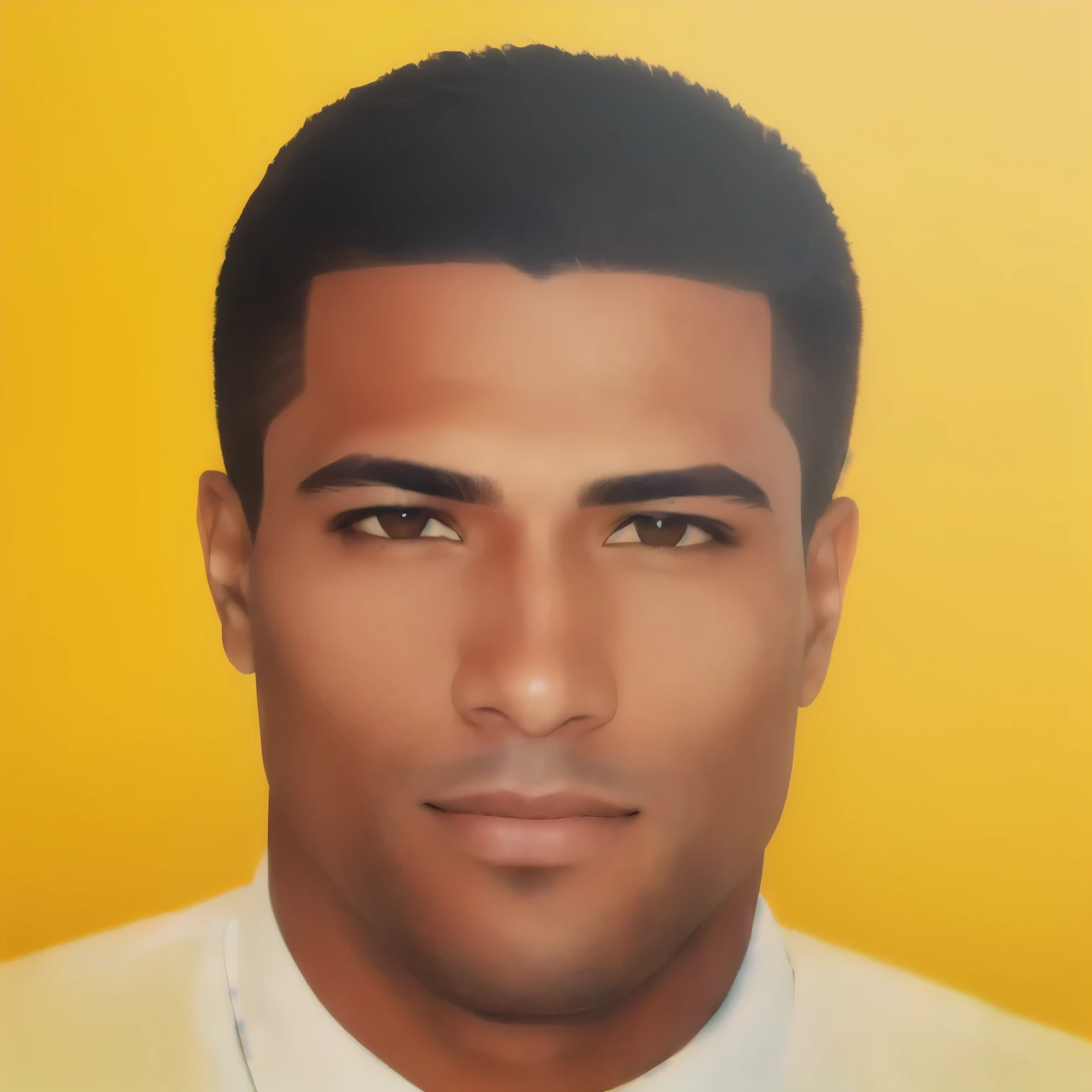 painting of a clean-shaven man