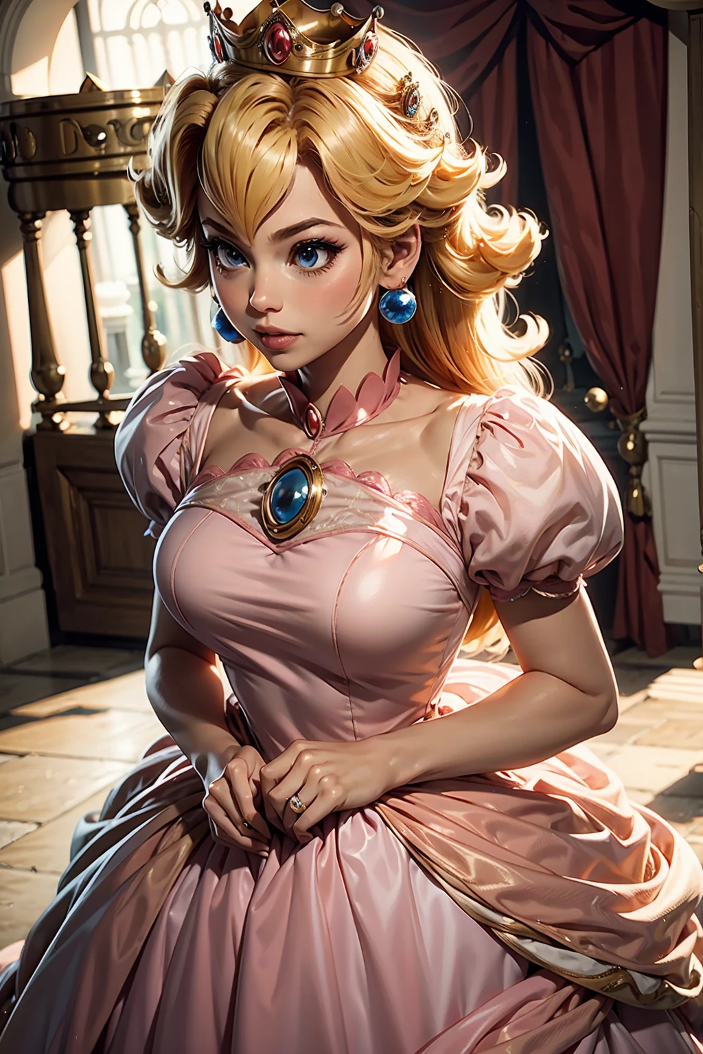 Princesa peach, peach princess dress,
