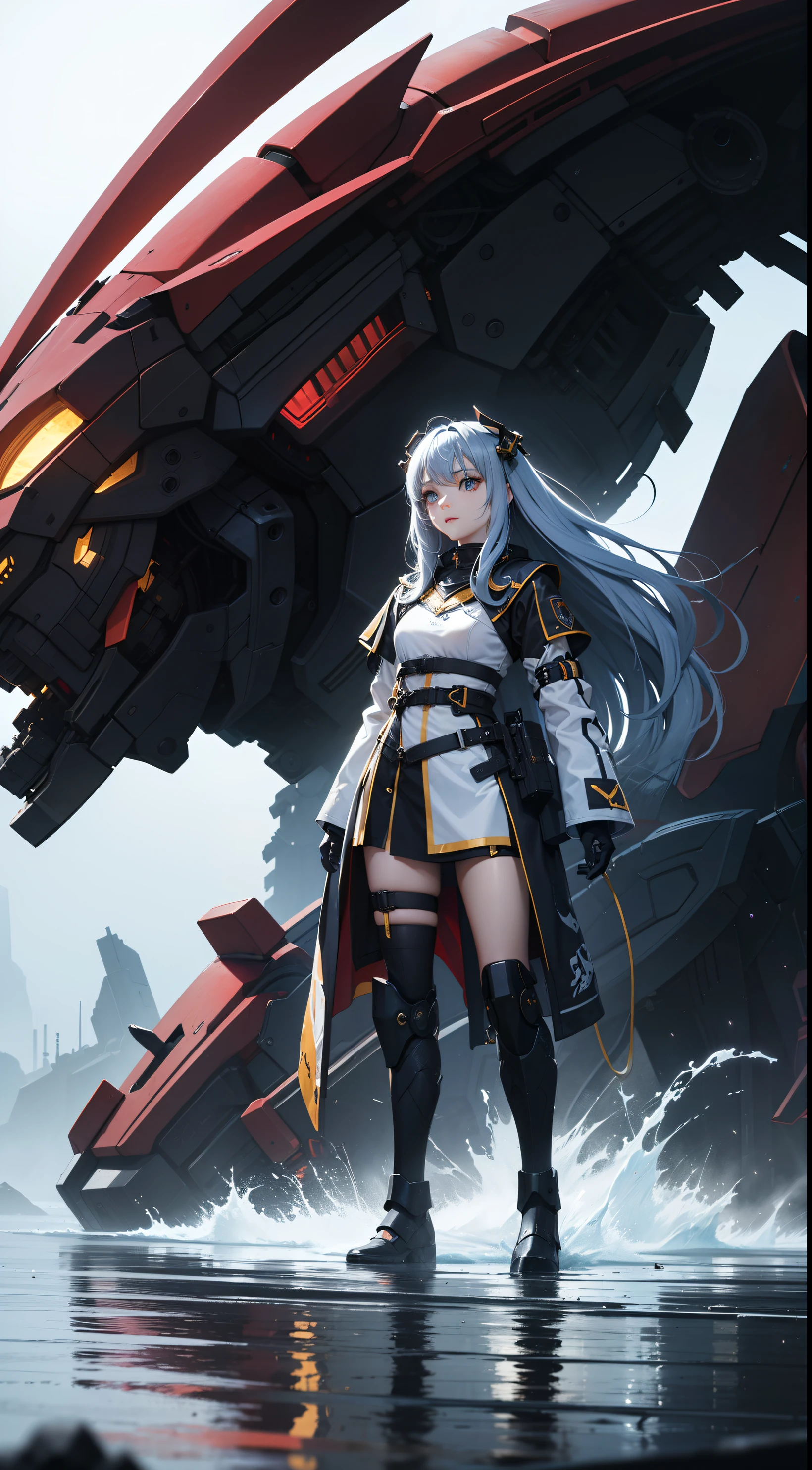 (close up on the girl:1.5),(Game of Armer core:1.8),1 woman stands in front of a huge mecha, 1 woman (exquisite face, watery big eyes, heroic spirit, science fiction, leather clothing, warriors, complex clothing, bright colors), mecha, machinery, war, future, science fiction, romanticism, master color matching, sunshine, (Tindall phenomenon: 1.8), shitu-mecha, shitu-mecha, shitu-mecha, shitu-mecha, shitu-mecha, meshanyaogaoda, mecha, strong wind, movie visuals, science fiction, clarity, master color matching, master lighting, master composition, movie composition
(Masterpiece), best, 8k wallpaper, illustrations, high-definition image quality, full of storytelling, complex backgrounds, Chinese style, exaggerated styling, exquisite details, rich visual effects, bright colors, layered highlights, shadows and details, as well as cinematic quality, exquisite and complex, master works, official works, master lighting, movie composition, movie lighting, master composition, master color scheme, 16K, ultra clear, Wallpaper,
Anime Mechanical Magic Style-rustmagic Colorful style-paintmagic Flowing water realcumAI beauty reality ulzzang-6500-v1.1 Nuclear Explosion EMB-NUKE2 Magic Style-SylvaMagic