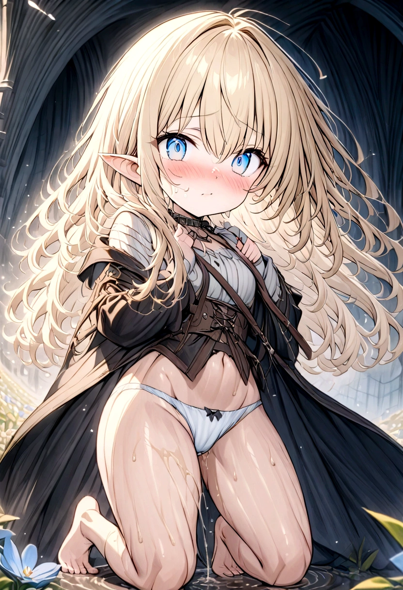 Slave. Dirty tunic. Torn tunic. dirty panties. Torn panties. Pointy ears. Elf. Slave collar. Blonde hair. Hair between the eyes. Shackles. Long hair. Long pointed ears. Blue eyes. 1 girl. 12 years. . Beautiful fingers. Beautiful long legs. Beautiful body. Beautiful nose. Snotty nose. Snot flows from the nose. Perfect eyes. Ideal face. Expressive eyes. Barefoot. Cold. Runny nose. Nasal mucus. Snot flows from the nose. Sneezing. Wants to sneeze. I have to sneeze. Violent, desperate desire to sneeze. She sneezed. She sneezes. Snot flies from your nose with every sneeze. Urinary incontinence. Wants to pee. I need to pee. A strong, desperate urge to pee. She pees standing up. She pees to herself. She pees in her panties. She peed in her panties. She peed herself. Urine runs down her thighs. Diarrhea. She has diarrhea. Wants to poop. I need to poop. Intense, desperate urge to poop. She poops diarrhea while standing. She poops diarrhea on herself. She poops diarrhea in her panties. She shit herself. Diarrhea flows out of her beautiful ass onto the floor. There is a puddle of urine and diarrhea on the floor underneath her. Embarrassment. Blush. Beautiful character design. Shiny skin. Full body. official art, extremely detailed CG unity 8k wallpaper, perfect lighting, Colorful, Bright_Front_face_Lighting, shiny skin, (masterpiece:1.0), (best_quality:1.0), ultra high resolution, 4K, super detail, photography, 8K, HDR, high resolution, absurd: 1.2, Kodak portra 400, film grain, background blur, bokeh: 1.2, highlights, (bright_color: 1.2), (beautiful_face: 1.5), (narrow_waist), nsfw.
