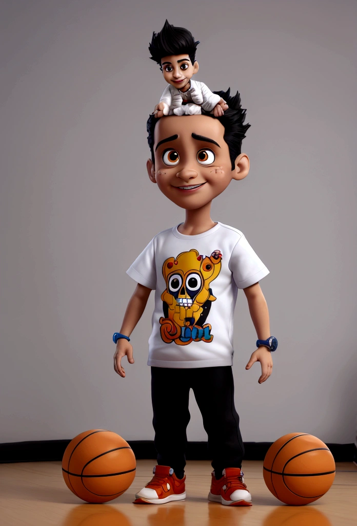there is a photo of Ravi with a basketball and many other toys, cartoon artwork style, hand painted cartoon artwork style, in cartoon style, cute detailed art, highly detailed 8K ❤🔥 🔥 💀 🤖 🚀, 3d cartoon, anime 3 d art, cartoon artworkstyle, cartoon artwork, super detailed detail, Cute cartoon style, high quality fanart