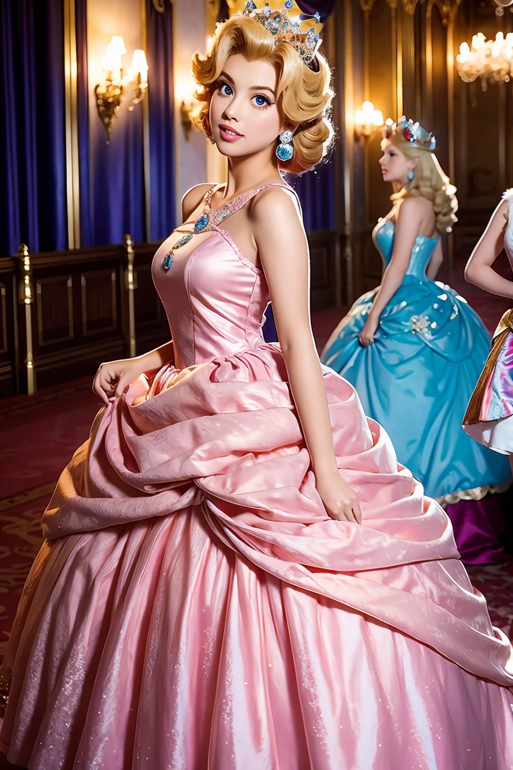 Princess Peach, princess peach dress,
