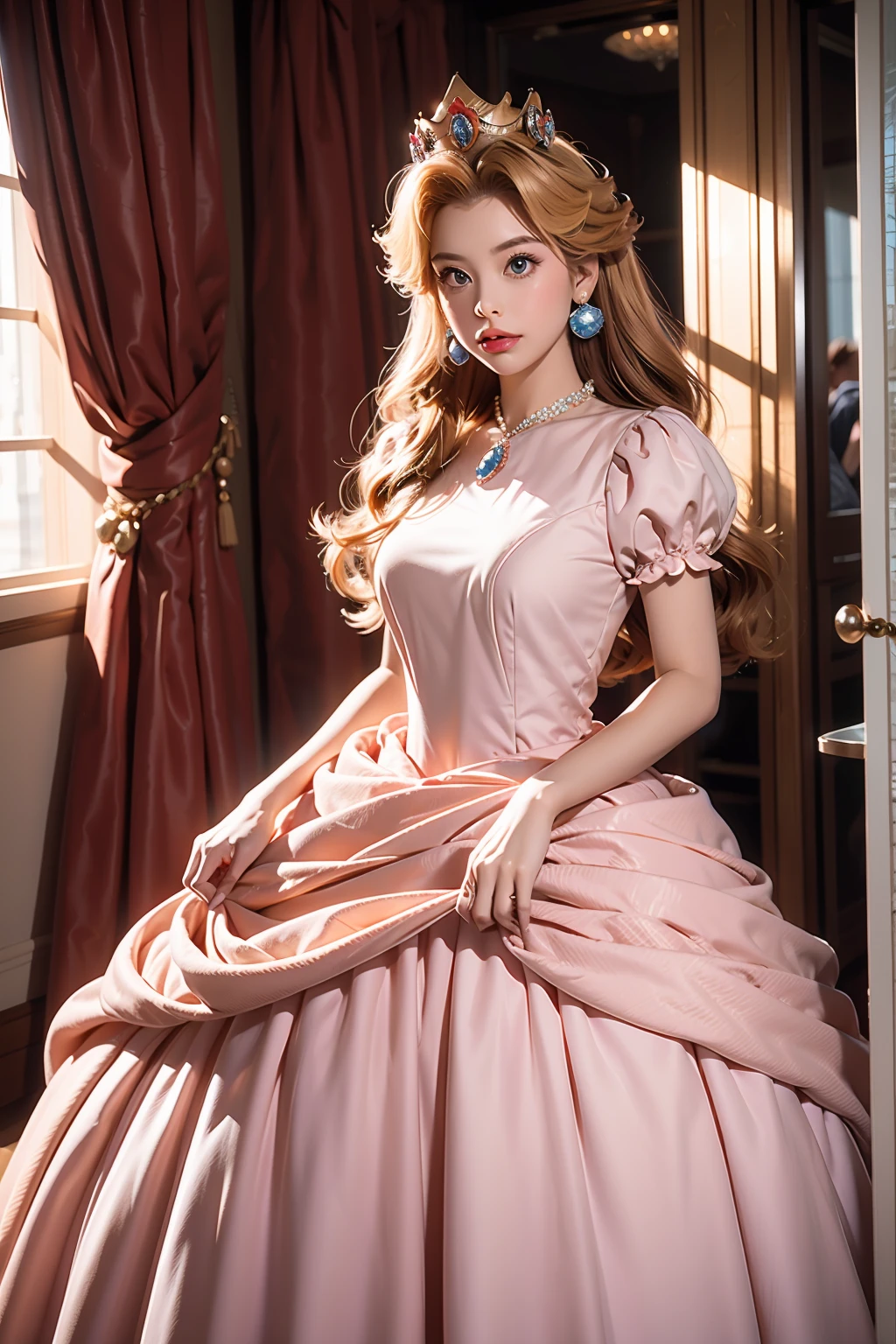 Princess Peach, princess peach dress,
