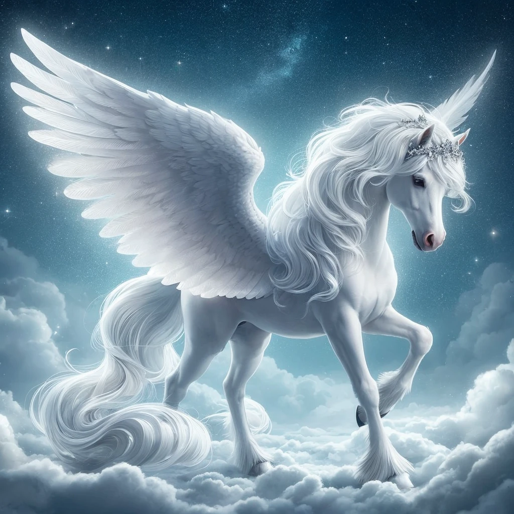 Wide spread wings, realistic and clear, on a pure white background