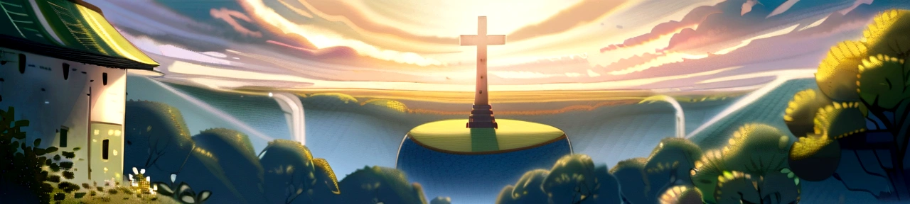 heaven of god crucifixion of christ beautiful landscape