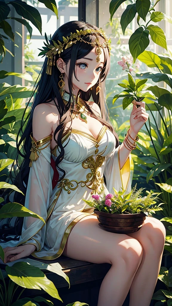 goddess、gorgeous、gold、Plants、