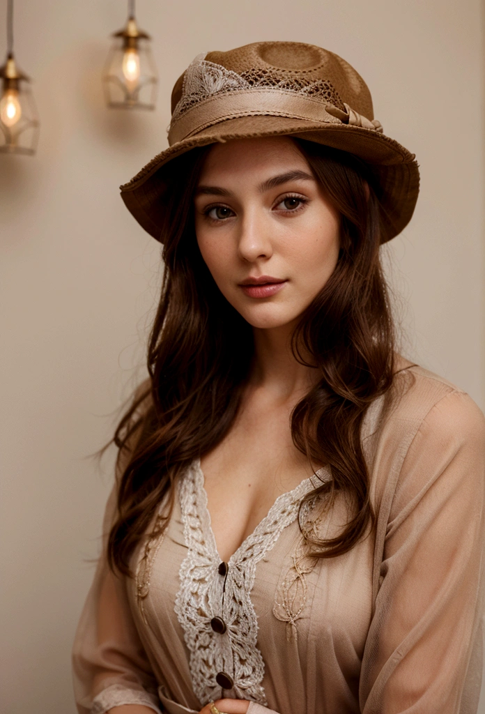 25 Year old woman, brown Hair, Cavallerie Hat