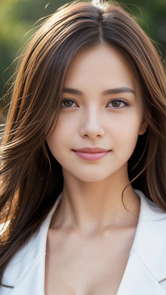 (Her nationality is random:1.2), Tabletop, Highest quality, Realistic, Very detailed, finely, High resolution, 8k wallpaper, One beautiful woman,, Light brown messy hair, Clothes are random, Sharp focus, Perfect dynamic composition, Beautiful and exquisite, Thinning hair, Detailed Realistic skin texture, smile, Close-up portrait, Model Body Type、president'secretary、mini skirt、High heels、