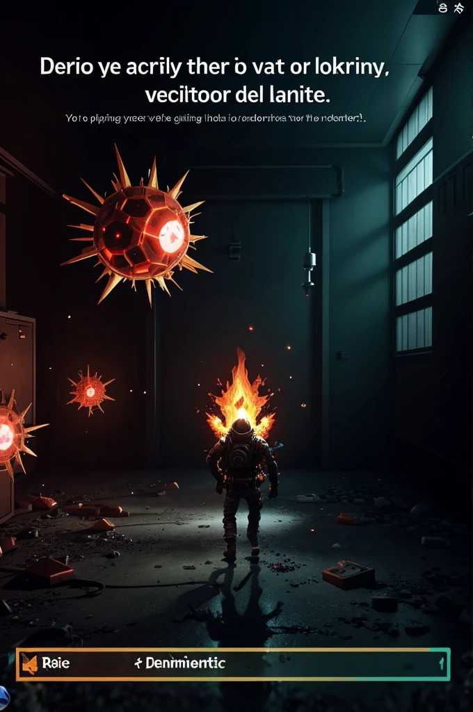 Generate an image illustrating how the player accidentally encounters the Demonite Virus, perhaps during a visit to a remote laboratory or through contact with contaminated equipment.