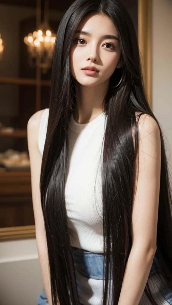 Long hair for people in their 20s