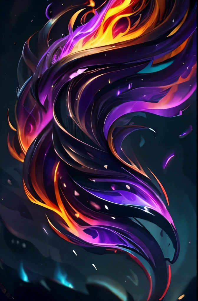 Black purple flames