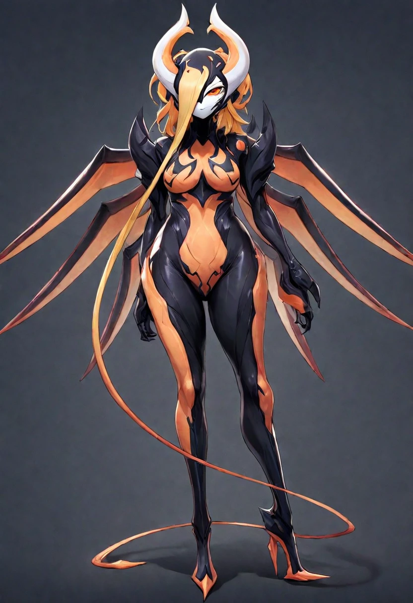 ((Whole body):1.5), browsing caution, full-body concept art, {(((1 woman fused with Lenamomon))}, {wearing a full-body suit of Lenamo skin and a full-face mask of Lenamon skin)}, {((fusion with Lenamon))}, {(life clothes)}, {((fallen into evil, Fox Monster)}, {(full skin suit)}, 16K, high quality, attention to details, ultra-high resolution,