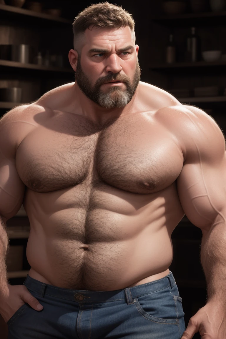 8K HIGH RESOLUTION HDR Very Extremely Realistic Very Detailed High Quality Create a professional studio-style 8K HDR Very Real photograph featuring a middle-aged daddy rugged bodybuilder muscle bears man , burly, very realy detailed hairy, 8K very realistic beared big daddy muscle bear, and 8K very realistic detailed rugged burly man in shorts. Very Realistic detailed shorts, very realistic hair, very realistic beards, very realistic thick chubby fat neck, very realistic neck lines, very realistic detailed neck, very realistic belly, very realistic burly chest, very realistic detailed hairy burly strong chest and arms, very realistic detailed hairy burly strong chest and arms, very realistic pecs, very realistic burly muscle bear body, very realistic nipples, very realistic burly muscle bear body, very realistic face, very realistic detailed face, very realistic eyes, very realistic detailed eyes, very realistic pupils, very realistic detailed pupils, very realistic nose, very realistic ears, very realistic facial features, very realistic burly arms, very realistic elbows, very realistic hands, very realistic pecs, very realistic belly, very realistic human man body, very realistic bellybutton, very realistic wrists, very realistic fingers, very realistic fingernails, very realistic shoulders, very realistic mouth, very realistic lips, very realistic detailed skin, very realistic skin, very realistic mens clothing, very realistic detailed mens clothing. 8K HDR Very Realistic Hairy Bearded Burly Muscle bear Photoshoot, A very realistic burly muscle bear man in a Farm, 8K HDR Very Realistic Intricately Detailed, 8K HDR very realistic detailed Farm surroundings, 8K HDR very realistic surroundings lighting, No Deformities, captured with a 85mm lens by a world famous photographer, 8K HDR Very Ultra Realistic and 8K HDR Very Realistic Photograph, 8K HDR Clear HDR Quality full with very realistic real details