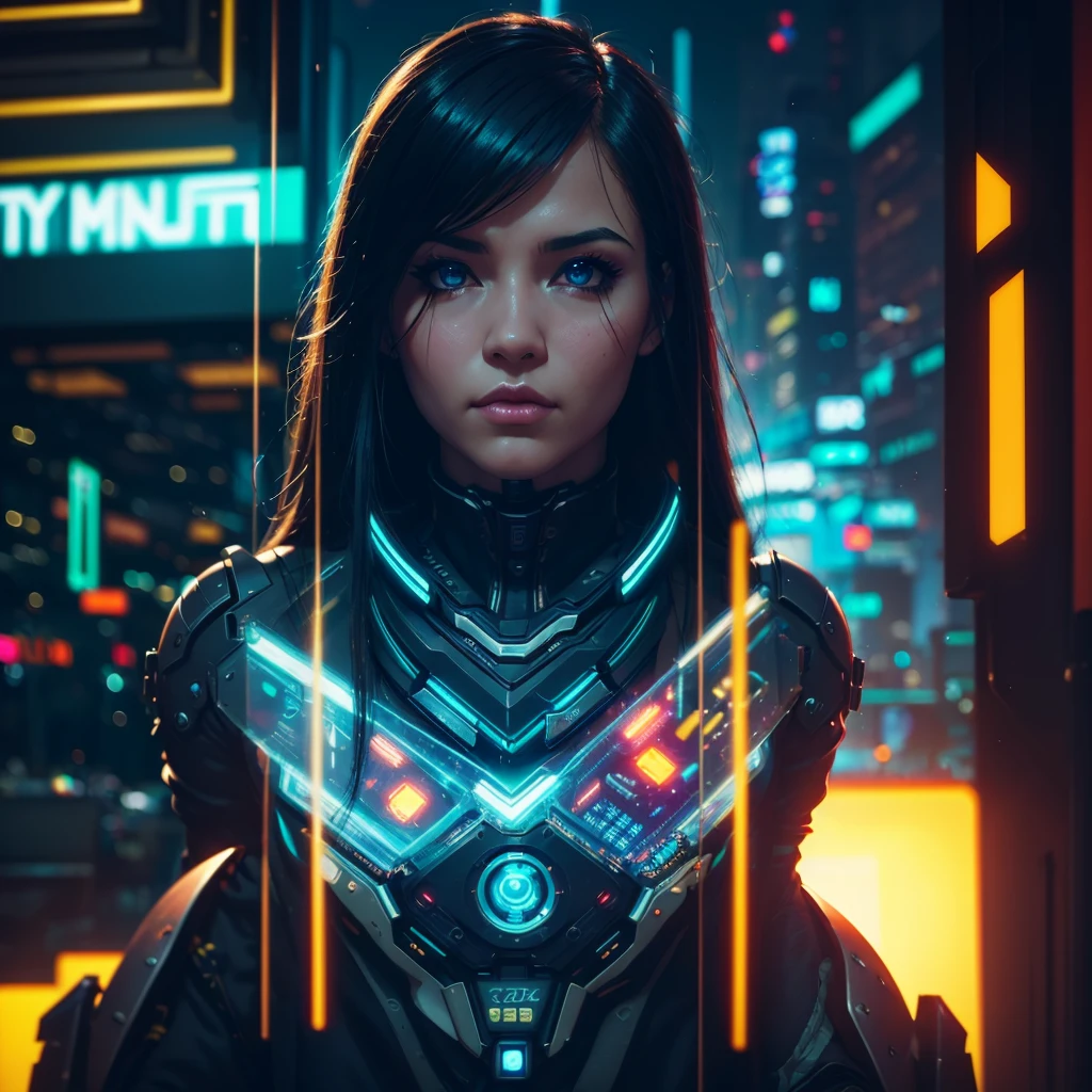 Cyber Girl, solo, 1girl, cyber implant, cyber glass, (BOKEH) dreamy cyberpunk background, engaging perspective, captivating gaze, (deep, immersive) steam ambiance, (artistically) blurred foreground, mist, (secretive), best quality, anomaticaly correct, 4k, 8k