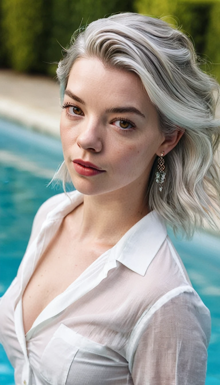 Full-length hyperrealistic photograph of a beautiful woman,model Anya Taylor  - SeaArt AI