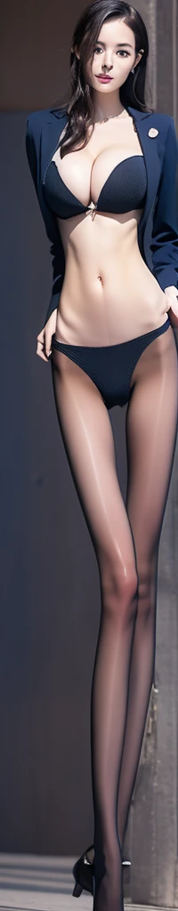Thigh garter, Full body shot, smile, (((large breasts, deep cleavage))) , kglamour_magv2, race_queen dressed in navy blue retro Prosecutor uniform, (steampunk background:.4), masterpiece, breathtaking, dramatic composition, ultra realistic, 100mm, Fujifilm XT3, Canon50 DSLR, sharp focus, hyperrealism, highly detailed, crisp edges, micro skirt, very slim body, nsfw,