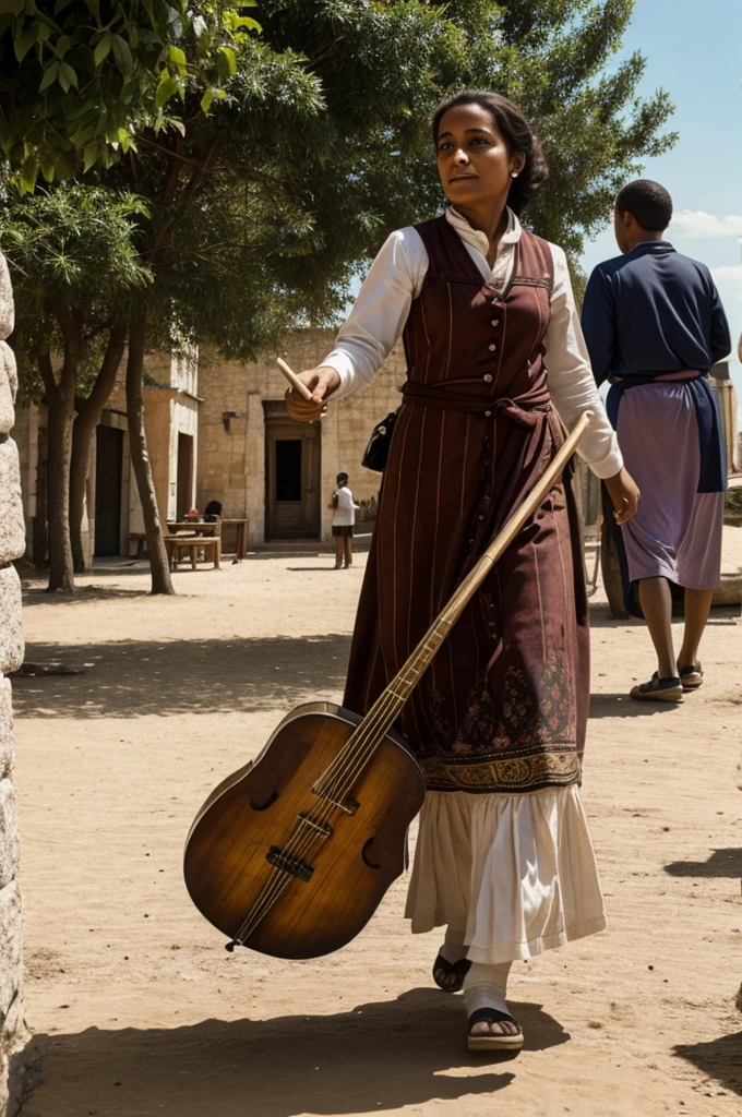 A woman playing aubfoot