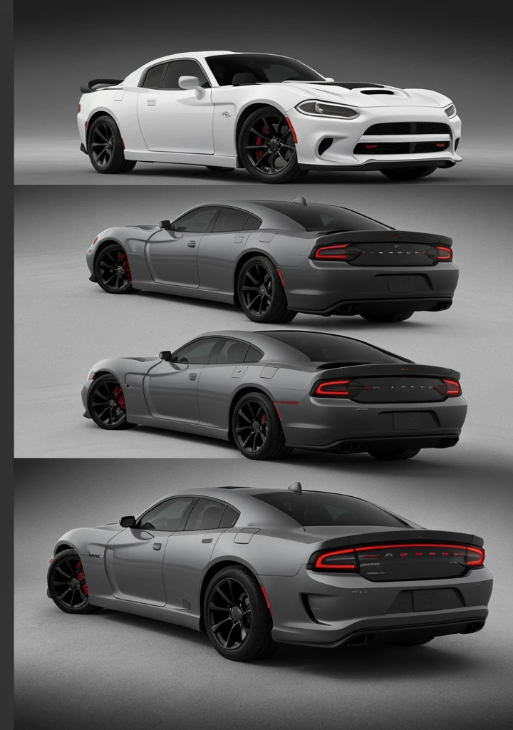 It seems like you're looking for a visual representation of a car that combines the features of a Dodge Viper and a Dodge Charger. I can describe it for you:
Imagine a car with the overall shape and size of a Dodge Charger, but with the sleek, curved lines and aggressive stance of a Dodge Viper. The front end features a split grille and angular headlights, similar to the Viper, while the rear end has a Charger-inspired taillight design. The car has a shorter, more compact body than a traditional Charger, with a more sloping roofline and a distinctive "kick" at the rear wheel wells, reminiscent of the Viper's iconic design. The wheels are a blend of the two styles, with the Charger's five-spoke design and the Viper's aggressive, chunky tires.
Keep in mind that this is a fictional car, and not an actual production vehicle.