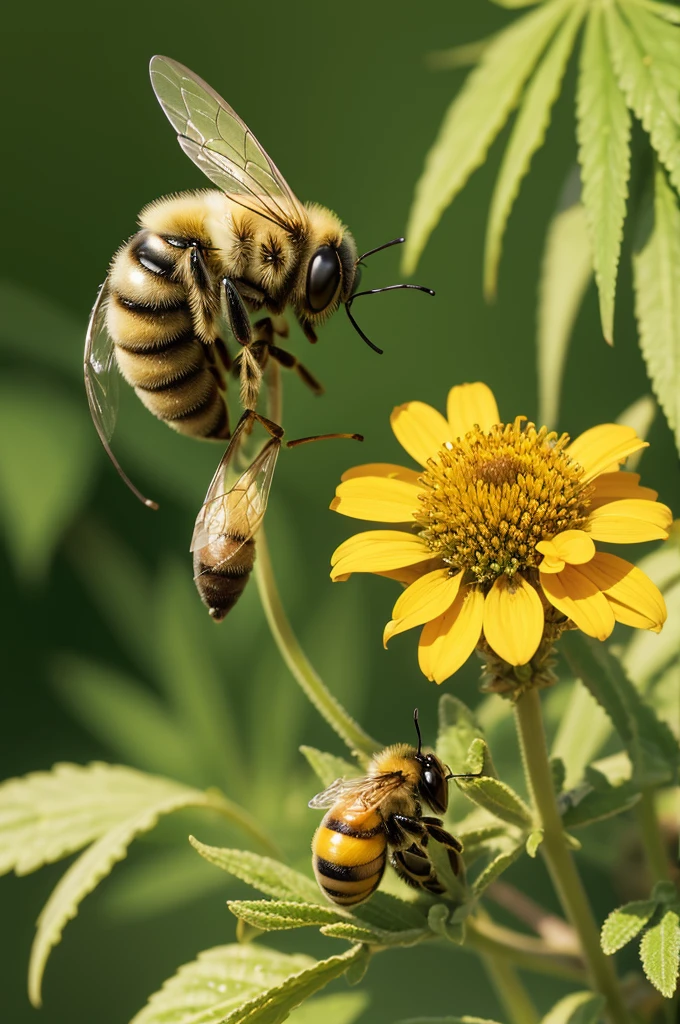 Bee smoking weed