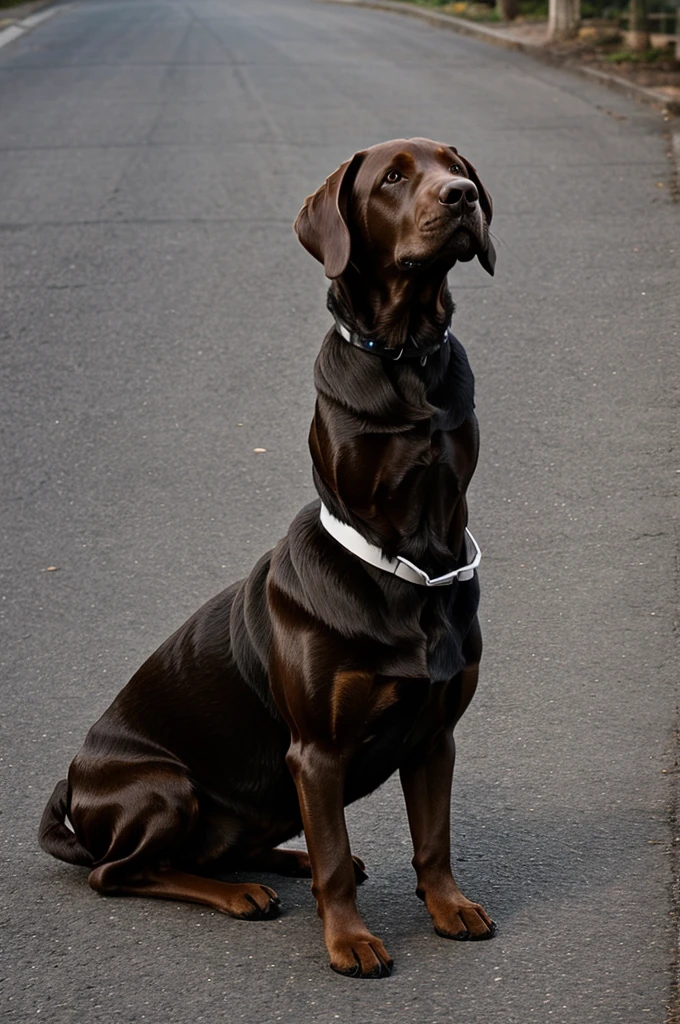 Create a humanoid Labrador retriever dog, with elegant suit
