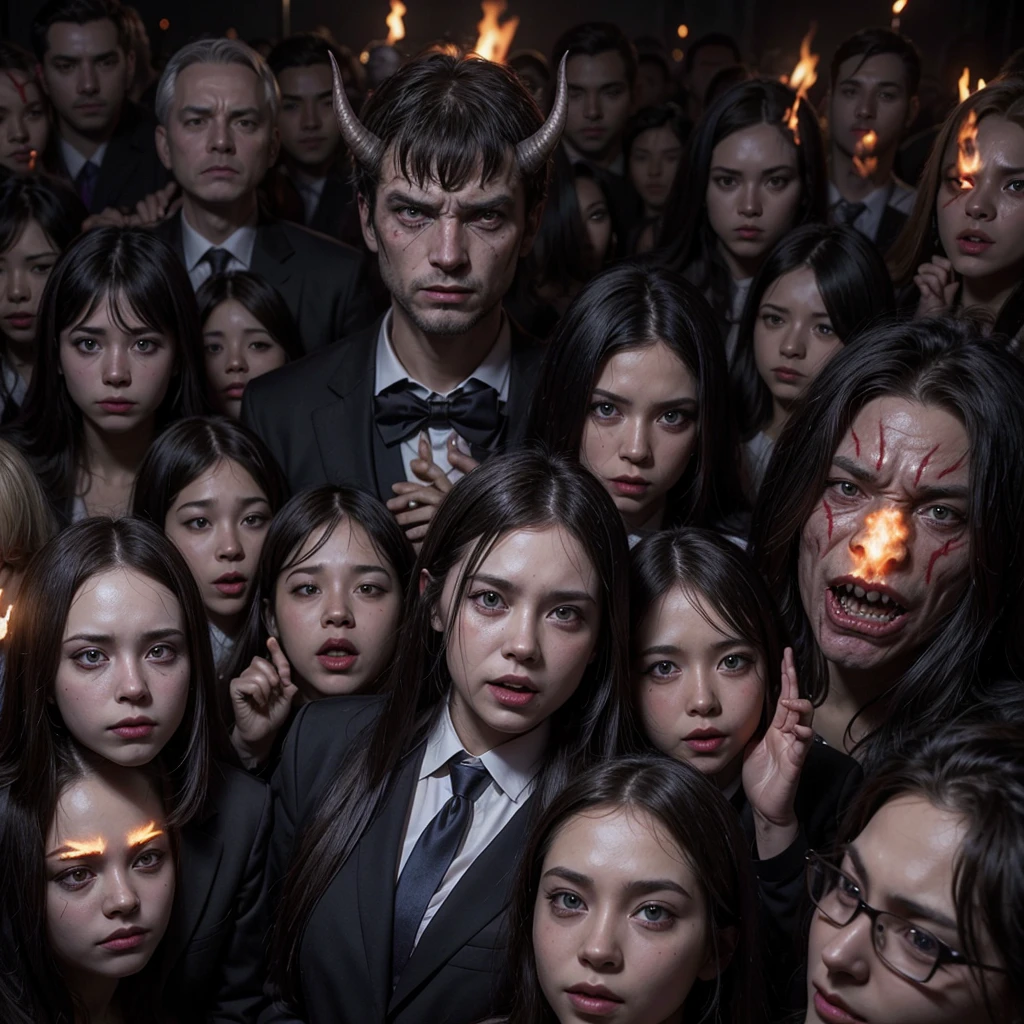 Visualize the transformation of current or past political leaders into demons after contracting the Demonite Virus. How would their appearance change, and what demonic features would they exhibit?