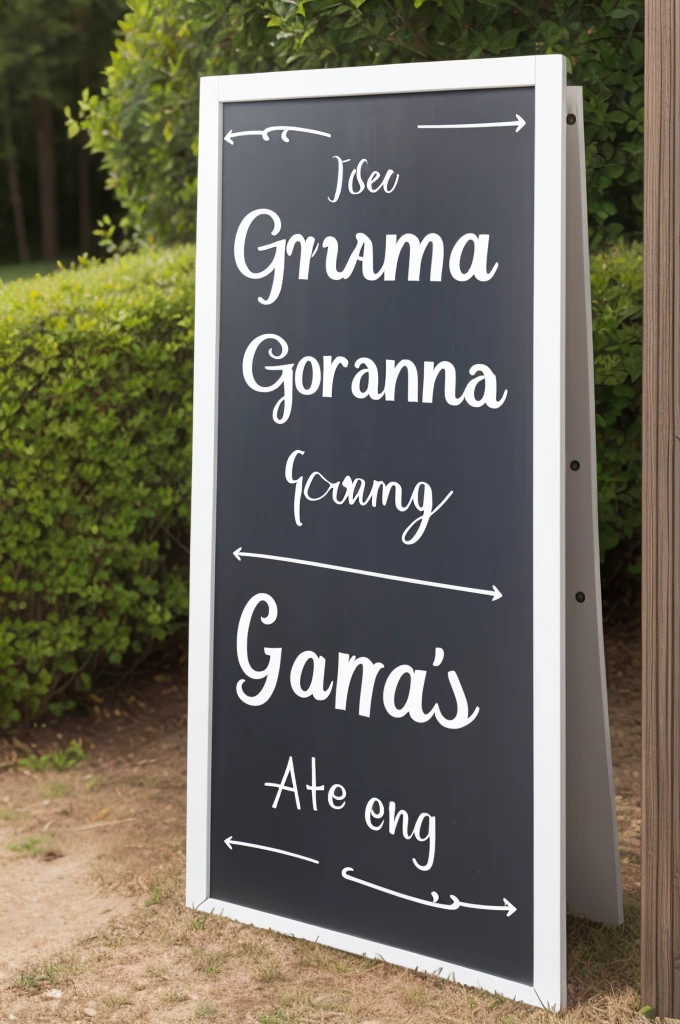 Create a sign that says grandma's quote