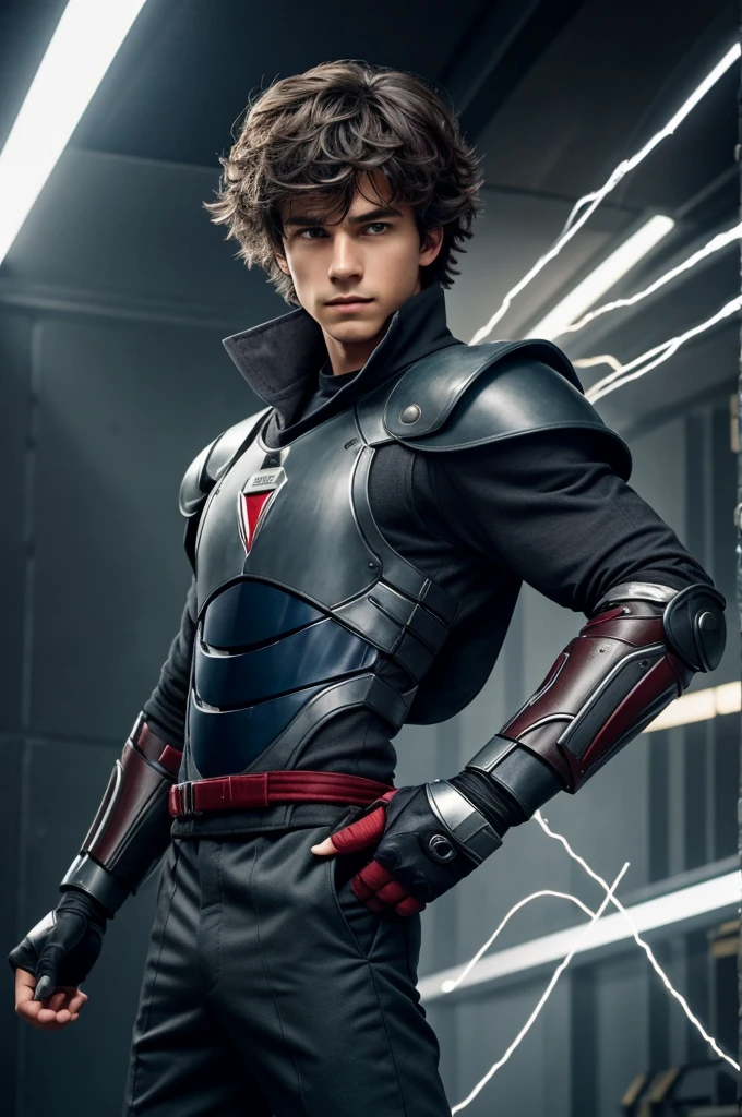 Bio: A Boy who is as fast as lightning and is very playful. he was removed from his world and brought to another keeping everything he previously owned. when he was a kid he trained everyday to eventually become a knight but became a wonder of speeds. he is part of a group known as the Meta Runners. his right arm was replaced with a futuristic cyborg arm allowing him to do thing a normal person can’t.
Gender: Male
Age: 19
Height: 5’8
Hair: white and messy
Eye Color: green
personality: Charming
Traits: Very fast, Acrobatic, Charming, Attractive, playful and Kind
Attire: Dark grey Torn Cloak, Dark blue Long sleeved tunic, black fingerless glove with red inside on right hand, dark brown trousers and Grey boots