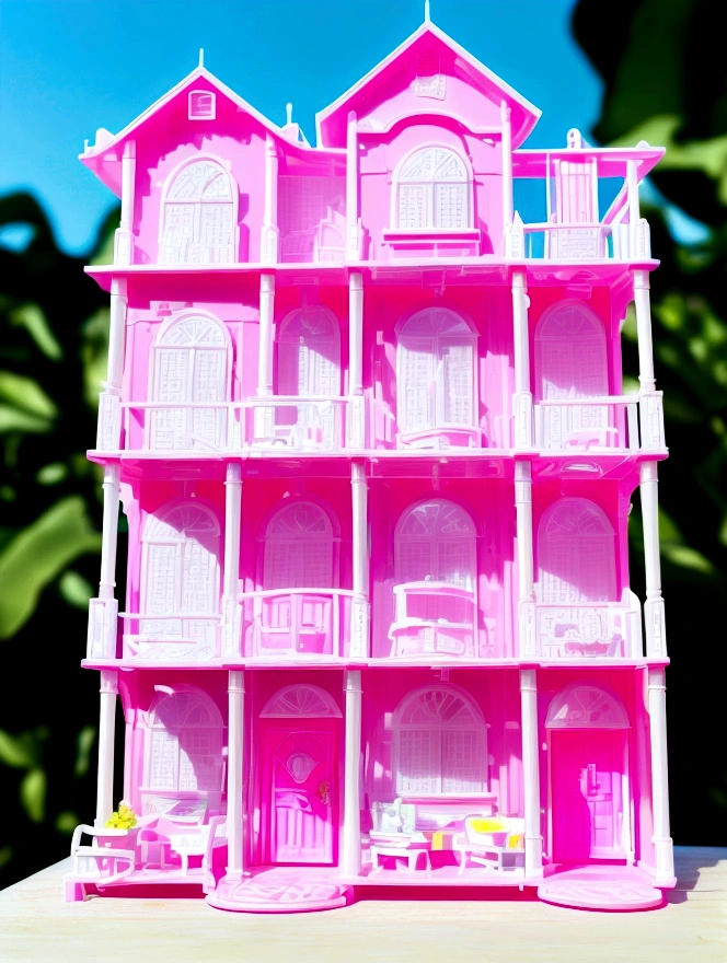 Make me what Barbie's house would look like in real life