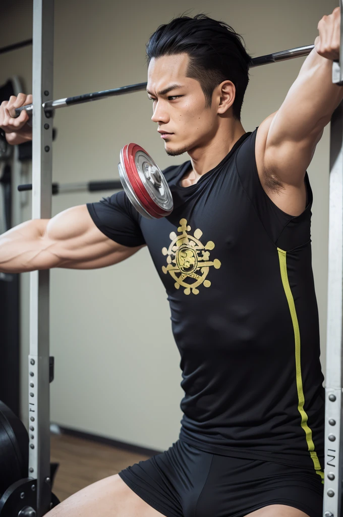 One Piece Zoro Training Powerlifting Squats for Team Santoryu T-Shirt