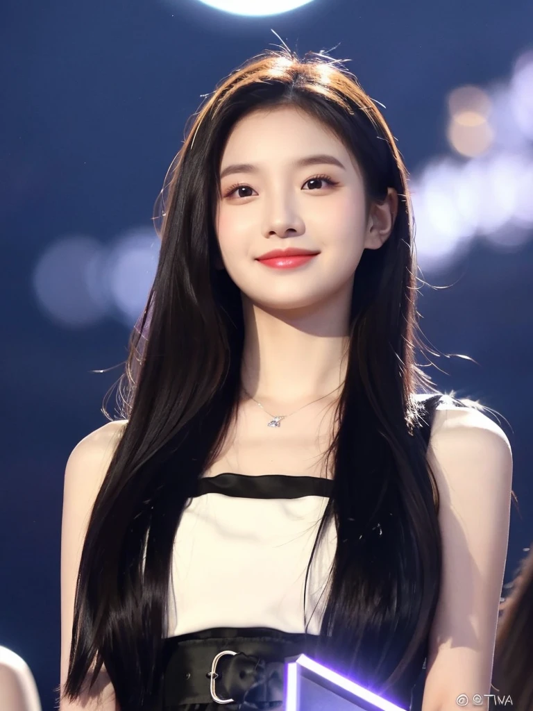 girl，individual，braid，long hair，necklace，jewelry，looking at the audience，brown hair，brown eyes，Reality，Smile，breast，black hair，Upper body，black eyes，lips，Vest
