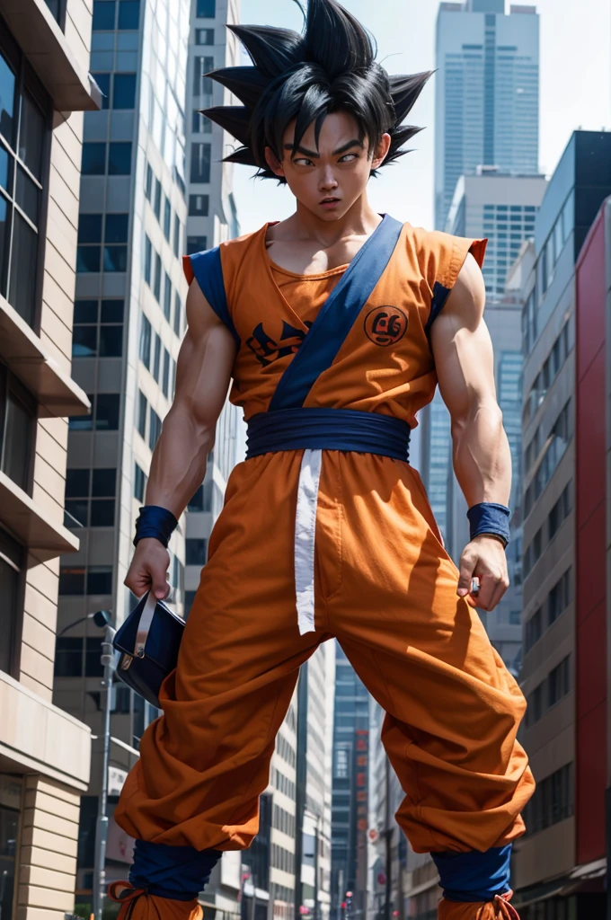 Goku in the city